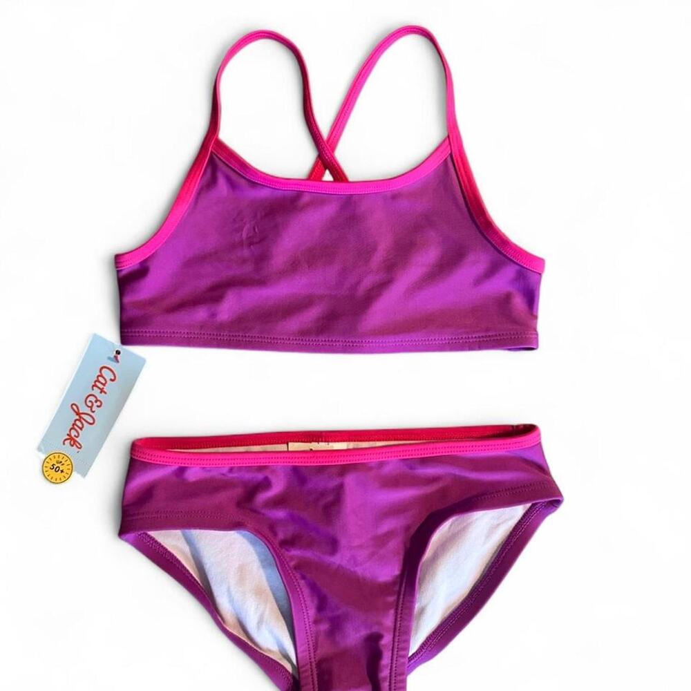 Pinkpurple bikini set swimwear summer
